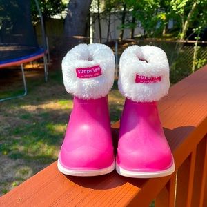 Surprize by Stride rite toddler girl rain/snow boots sz 23/7